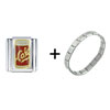 Red Cola Can Combination Italian Charm Bracelet