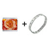 Rose Photo Charm Combination Italian Charm Bracelet