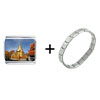 Golden  Pagoda  Italian Charm Bracelet