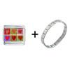 Artistic Hearts Combination Italian Charm Bracelet