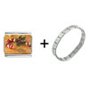 Candy Cane Italian Charm Bracelet