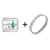 Pine Tree Drawing  Italian   Charm  Bracelet