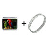  Tropical  Macaw Parrots Italian Charm Bracelet