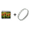 Tulips Combination Italian Charm Bracelet