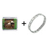 Pug Picnic Combination Italian Charm Bracelet