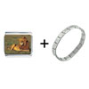 Lying Lion Italian Charm Bracelet