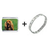 Cocker Spaniel Dog Combination Italian Charm Bracelet