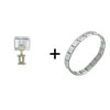 Rhinestone  Gemini  Italian Charm Bracelet