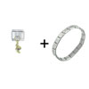  Rhinestone  Hat Combination Italian Charm Bracelet