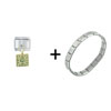 Rhinestone  Square  Italian Charm Bracelet FBT_V1289C_PG_STARTER