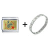 Statue Of Liberty Golden And  Star  Combination Italian Charm  ... 