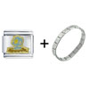 Bluebird Chick Combination Italian Charm Bracelet