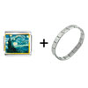 Starry Night Combination Italian Charm Bracelet