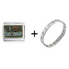 I  Heart  My  Dad  Combination Italian Charm Bracelet