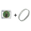 Kimono Girl Green Italian Charm Bracelet