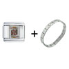 King Of  Hearts  Italian Charm Bracelet