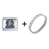 Trekkie  Peace  Symbol Italian Charm Bracelet