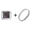  Good   Luck  Horseshoe  Italian  Charm Bracelet