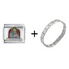 St Joan Of Arc Combination Italian Charm Bracelet