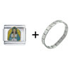 Mary The Blessed Virgin Italian Charm  Bracelet 