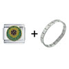 Golden  Sunflower  Combination Italian Charm Bracelet