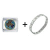 Iris Combination Italian Charm Bracelet