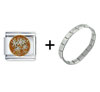 Jasmine  Flower   Italian   Charm  Bracelet