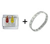 Ketchup And Mustard  Love   Italian  Charm Bracelet