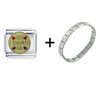Old Fashioned Gal Combination Italian Charm  Bracelet 