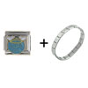 Good Girl Blue Combination Italian Charm Bracelet