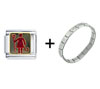 She Devil Red Combination Italian Charm Bracelet