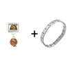 Oklahoma State Bird &amp;  Flower   Italian   Charm  Bracelet