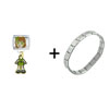 Anime Flower Girl Italian Charm Bracelet