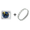 Black  Cat  At Night Italian  Charm  Bracelet