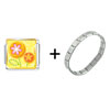 Fun  Flowers   Italian  Charm Bracelet