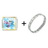 Dragonflies And Flowers Italian Charm Bracelet