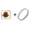 Folk  Art  Turkey Combination  Italian  Charm Bracelet