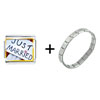  Just   Married  Sign Italian Charm Bracelet