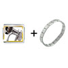  Silver  Tone Trumpet Italian  Charm   Bracelet 