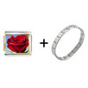  Red   Rose  In Sunshine Italian Charm Bracelet