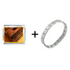 Book Writer's  Typewriter  Combination Italian Charm Bracelet