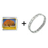  Tree  In Autumn Combination  Italian   Charm  Bracelet