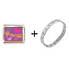 Princess  Hearts  And  Flowers  Italian Charm Bracelet