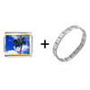  Tropical  Palm Tree Italian Charm Bracelet
