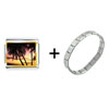 Palms Under  Tropical  Sunset Italian Charm Bracelet