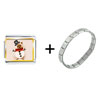 Puppy Snowman Combination  Italian   Charm  Bracelet