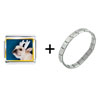 Pug Dog  Reindeer  Italian Charm Bracelet
