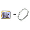 White Polar  Bear  Italian Charm Bracelet