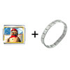Snowman In The  Snow   Italian   Charm  Bracelet