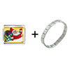 Santa And  Gifts  Italian Charm Bracelet